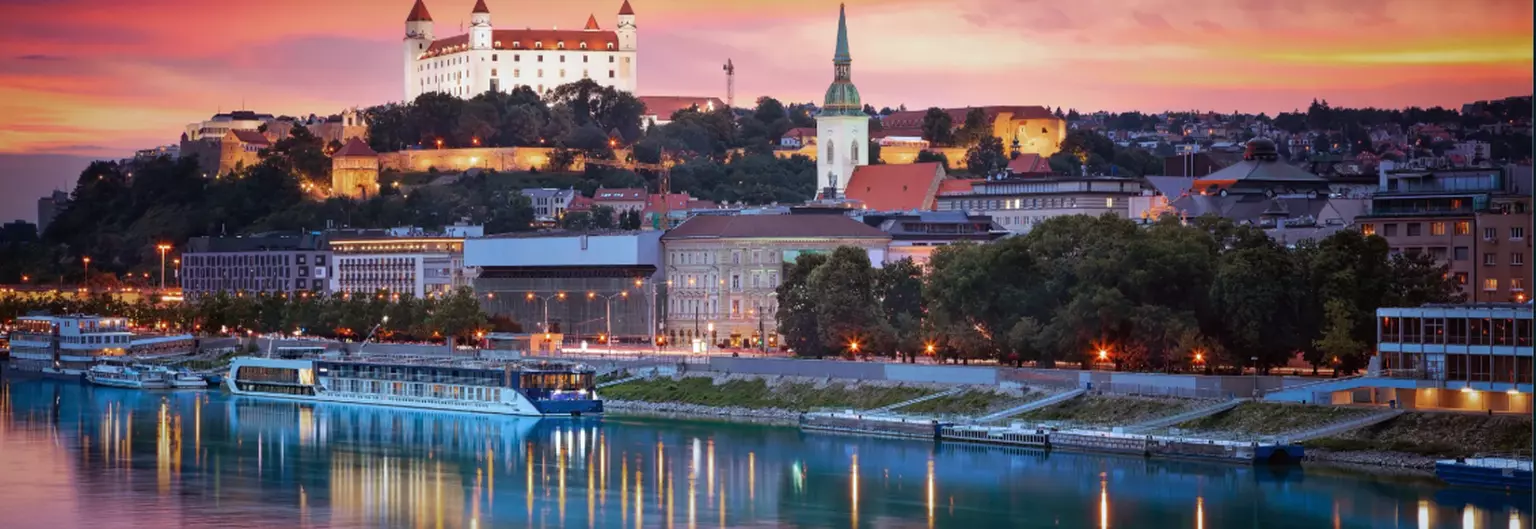 AmaWaterways river cruise ship sailing on the Danube River